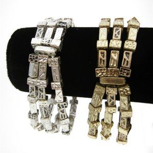 Chicos 3 Strand Gold Stretch Bracelet NWT